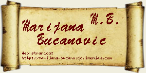 Marijana Bučanović vizit kartica